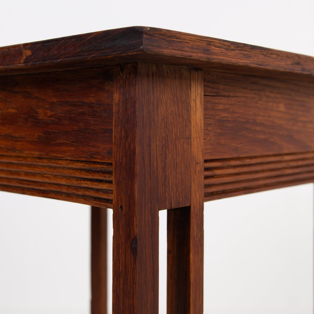 A Glasgow School Oak Arts and Crafts Side Table 1910 View X
