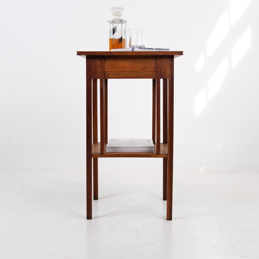 A Glasgow School Oak Arts and Crafts Side Table 1910 View XI