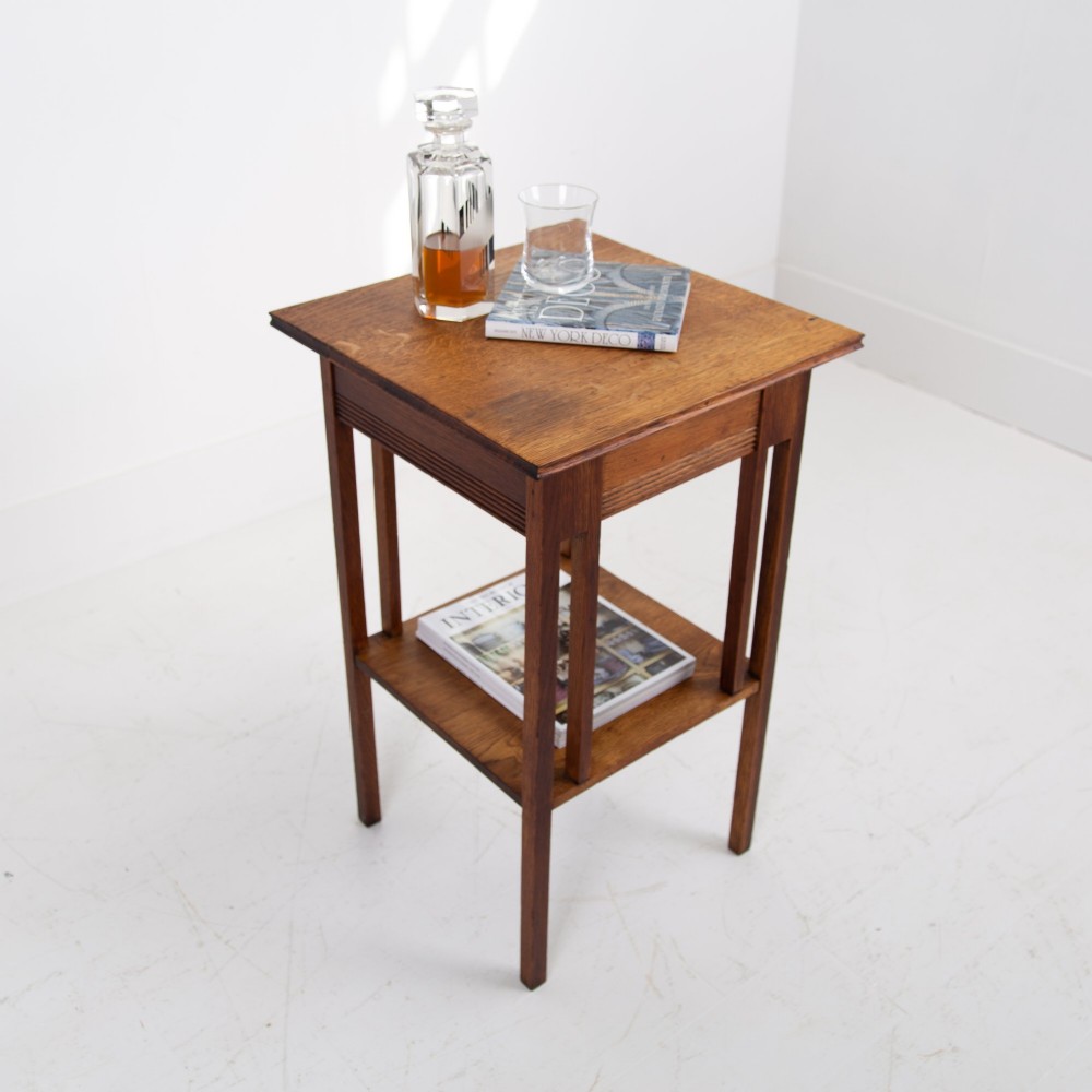 A Glasgow School Oak Arts and Crafts Side Table 1910 View XIV