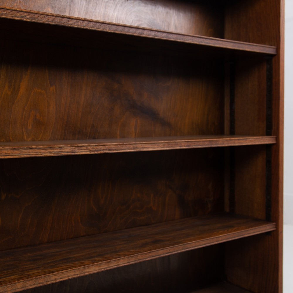 English Oak Open Bookcase by Inglesants 1920s View VII