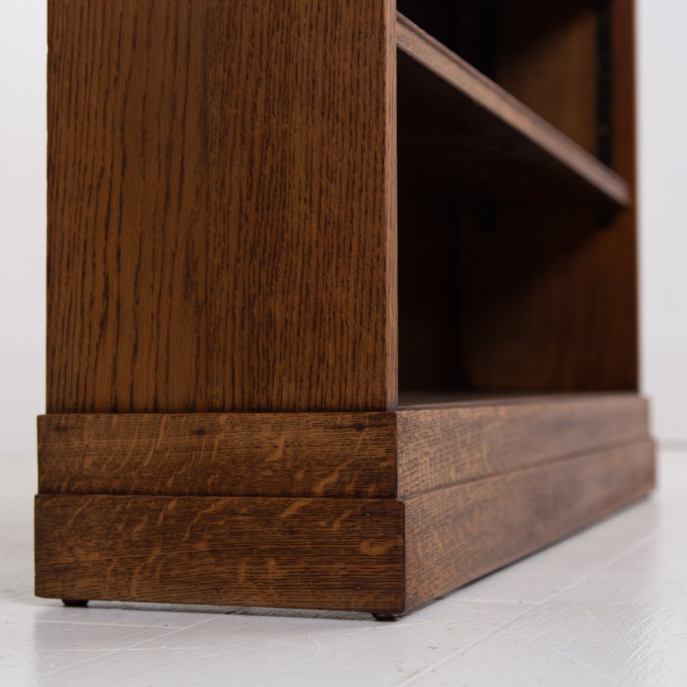 English Oak Open Bookcase by Inglesants 1920s View X
