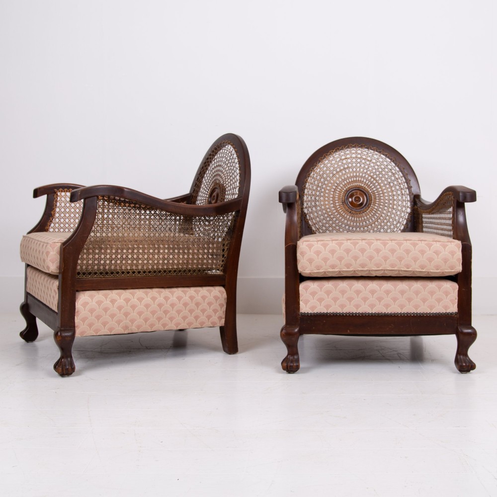 Pair of Attractive Bergere Armchairs 1920s