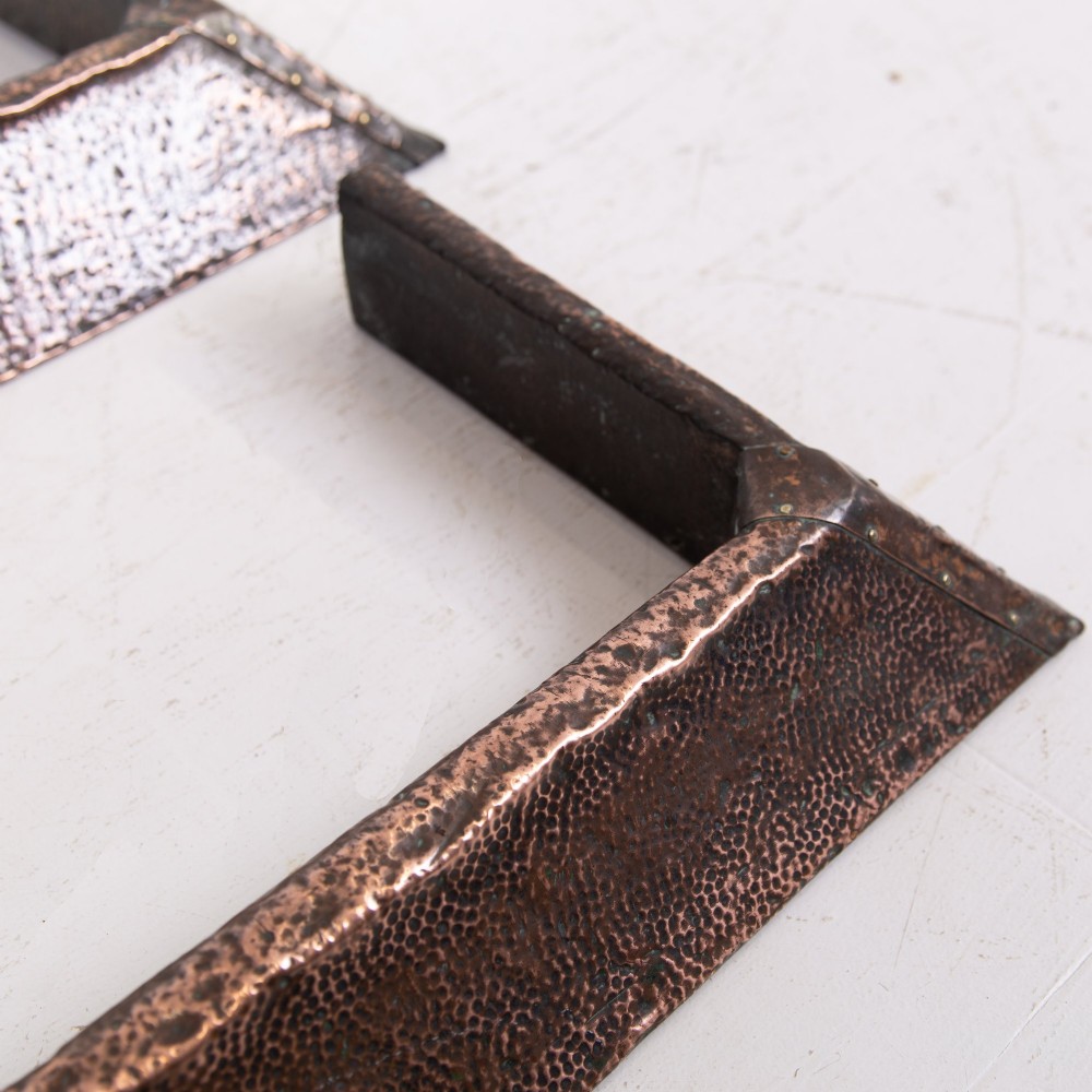 Pair of Arts and Crafts Hammered Copper Fire Fenders 1900s View VI