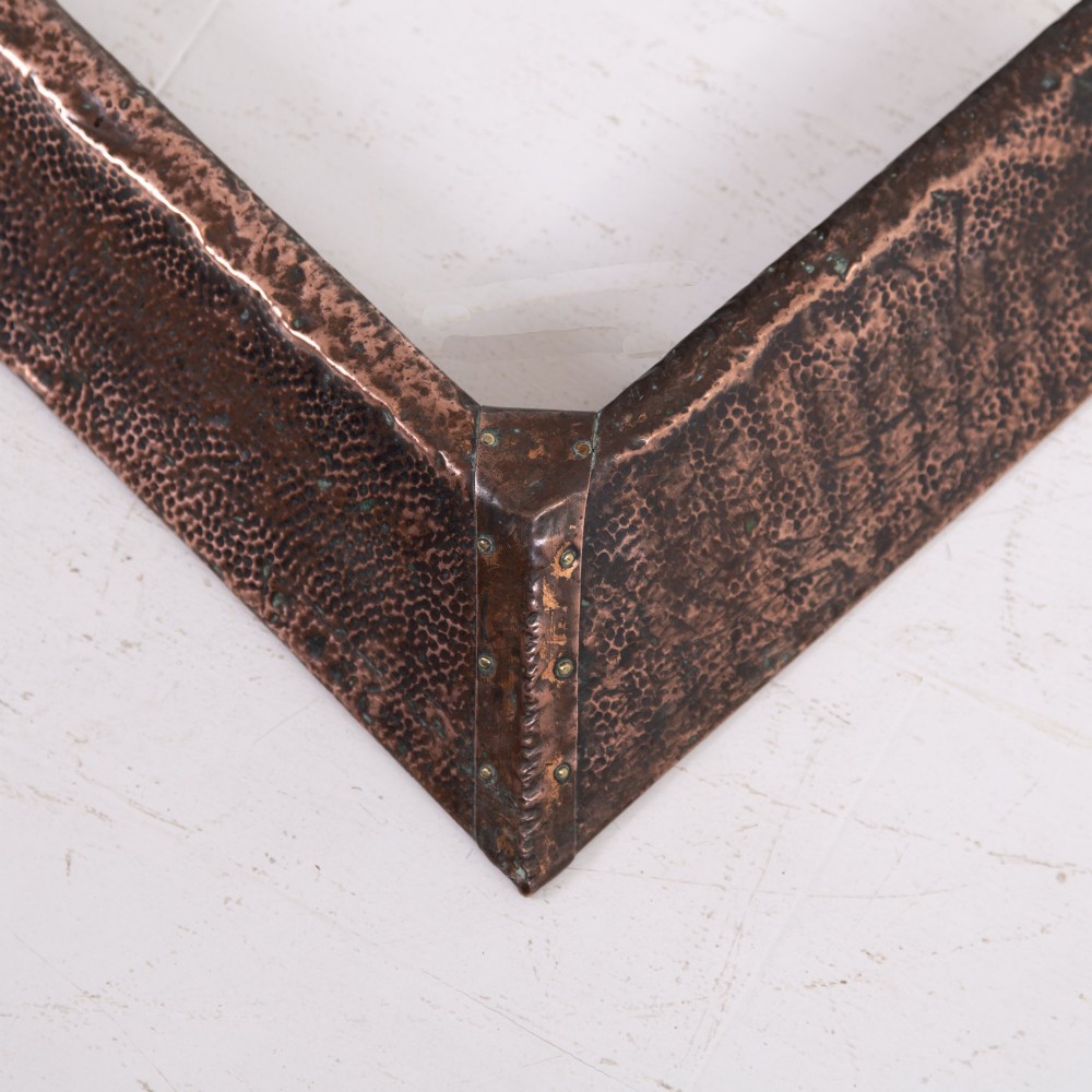 Pair of Arts and Crafts Hammered Copper Fire Fenders 1900s View VII