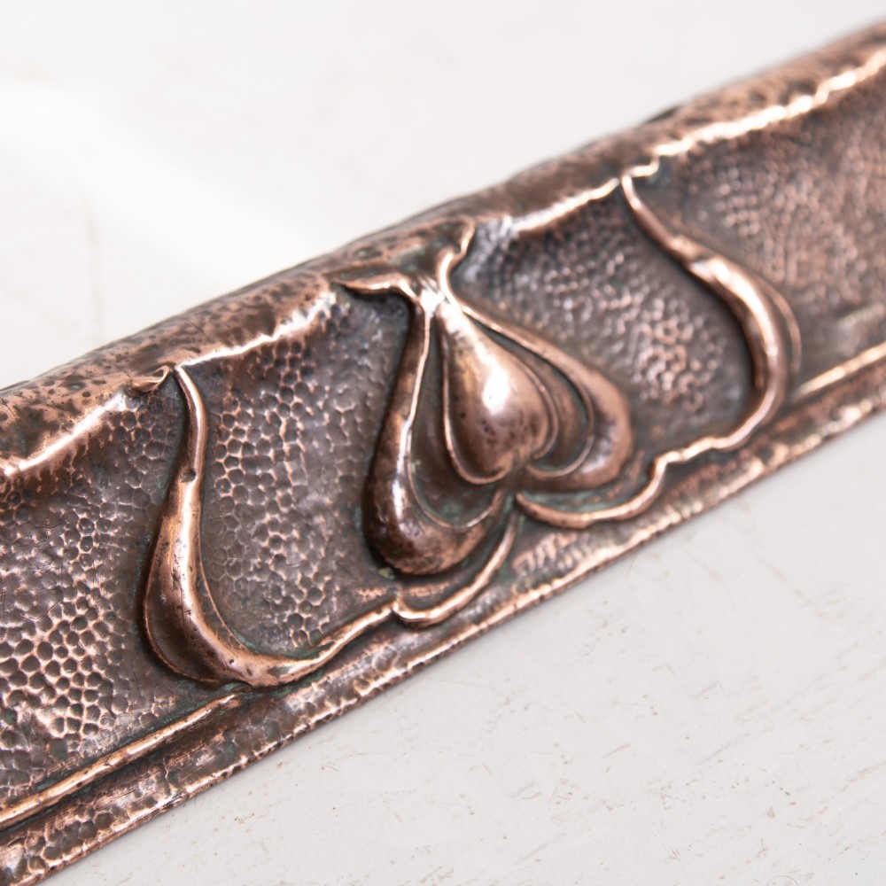 Pair of Arts and Crafts Hammered Copper Fire Fenders 1900s View XIV