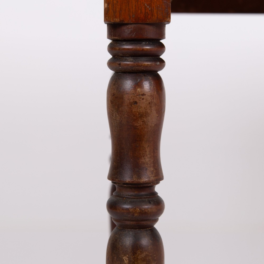 Antique Mid 19th Century 2 Drawer Desk Table 1850 View IV