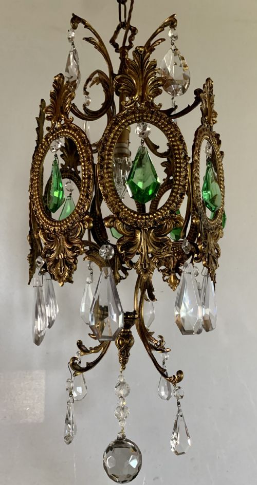 GUIDED BRONZE AND COLOURED CRYSTAL FLORENTINA LAMP - ADDITIONAL PHOTO 7