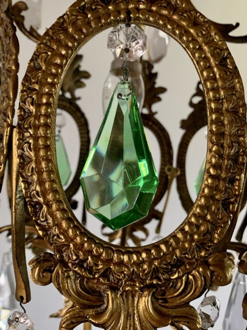 GUIDED BRONZE AND COLOURED CRYSTAL FLORENTINA LAMP - ADDITIONAL PHOTO 9