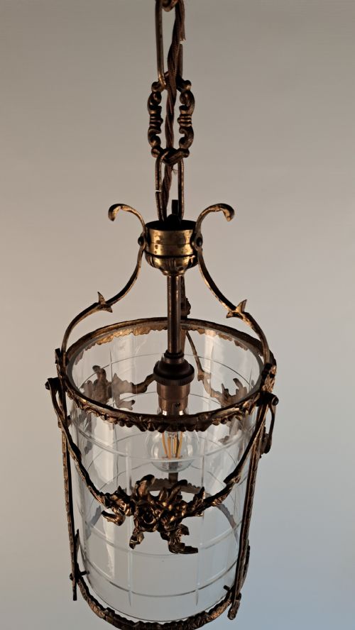 FRENCH BRONZE ORMOLU LANTERN - ADDITIONAL PHOTO 4