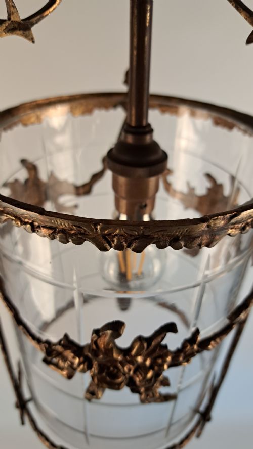 FRENCH BRONZE ORMOLU LANTERN - ADDITIONAL PHOTO 6