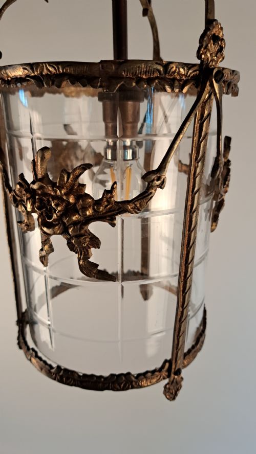 FRENCH BRONZE ORMOLU LANTERN - ADDITIONAL PHOTO 8