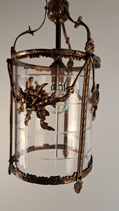 FRENCH BRONZE ORMOLU LANTERN - ADDITIONAL PHOTO 9