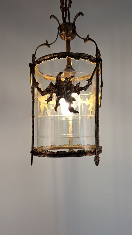 FRENCH BRONZE ORMOLU LANTERN - ADDITIONAL PHOTO 12