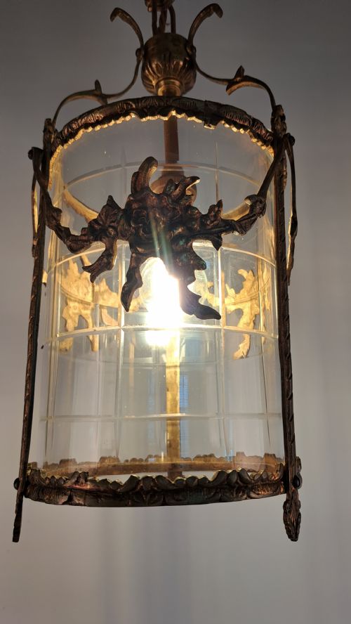 FRENCH BRONZE ORMOLU LANTERN - ADDITIONAL PHOTO 15