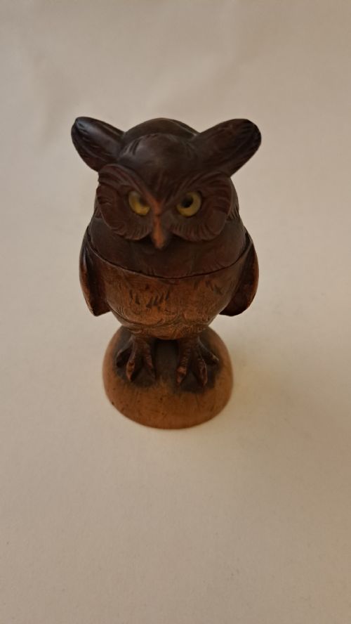 owl sculpture inkwellback forest - CATEGORY: ANTIQUE MISCELLANEOUS - DATED 1890
