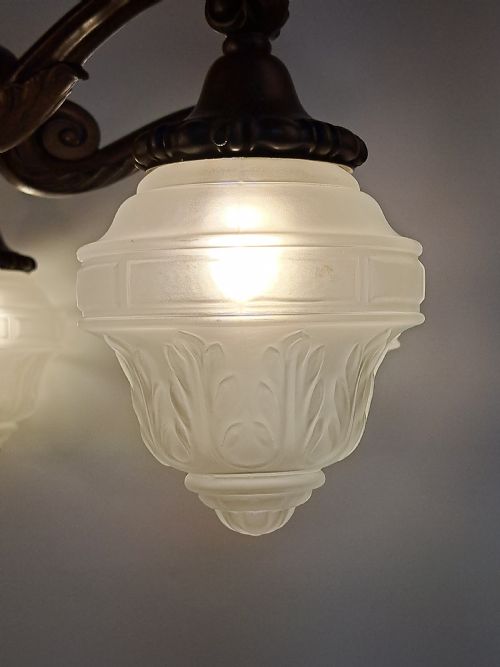 HEAVY BRONZE BAROQUE PALLADIAN CHANDELIER - ADDITIONAL PHOTO 4
