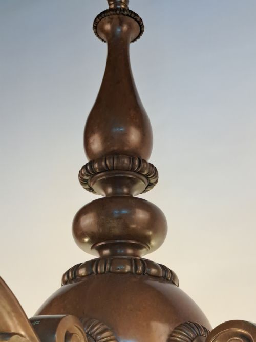 HEAVY BRONZE BAROQUE PALLADIAN CHANDELIER - ADDITIONAL PHOTO 12