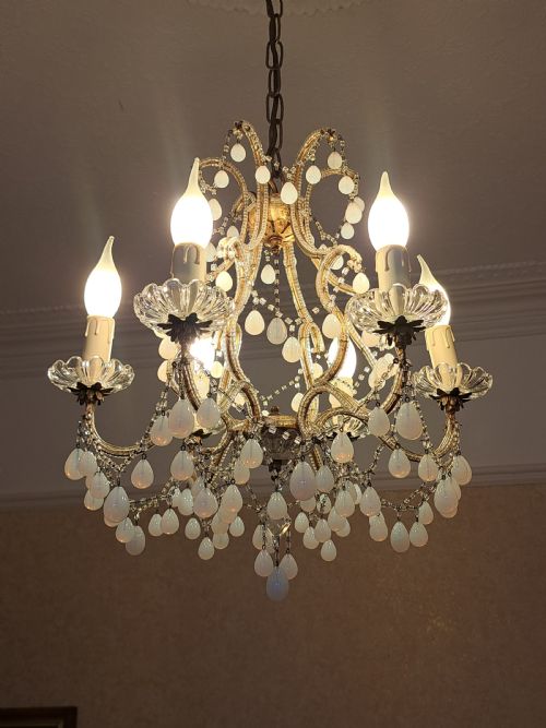 la maison bagues chandelier - CATEGORY: ANTIQUE LIGHTING - DATED 1920