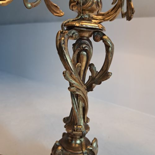 GOLD BRONZE CANDELABRUM - ADDITIONAL PHOTO 3