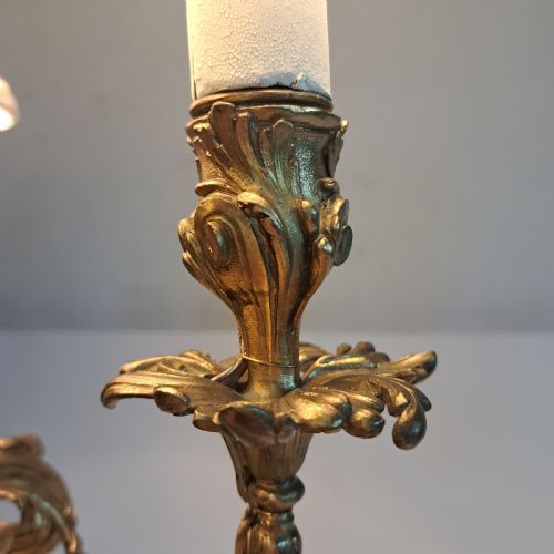 GOLD BRONZE CANDELABRUM - ADDITIONAL PHOTO 6