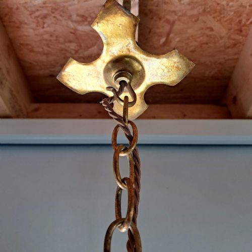 ARTS AND CRAFTS BEATEN COPPER GILDED LAMP - ADDITIONAL PHOTO 8