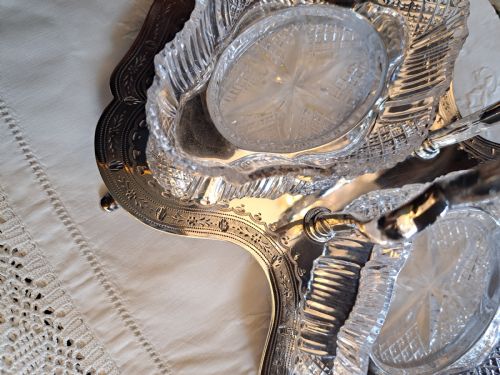 EDWARDIAN SILVER PLATE RELISH CADDY - ADDITIONAL PHOTO 3