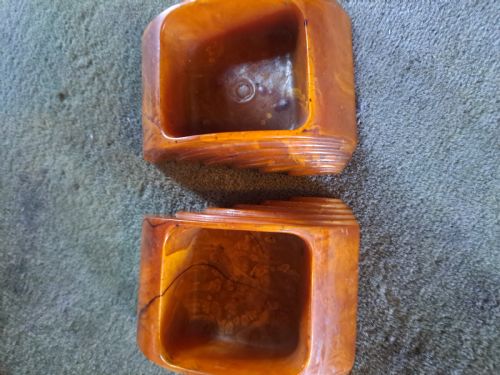 ANTIQUE VINTAGE OLD AMBER BAKELITE CATALIN ART DECO CARVACRAFT STAMP WETTER