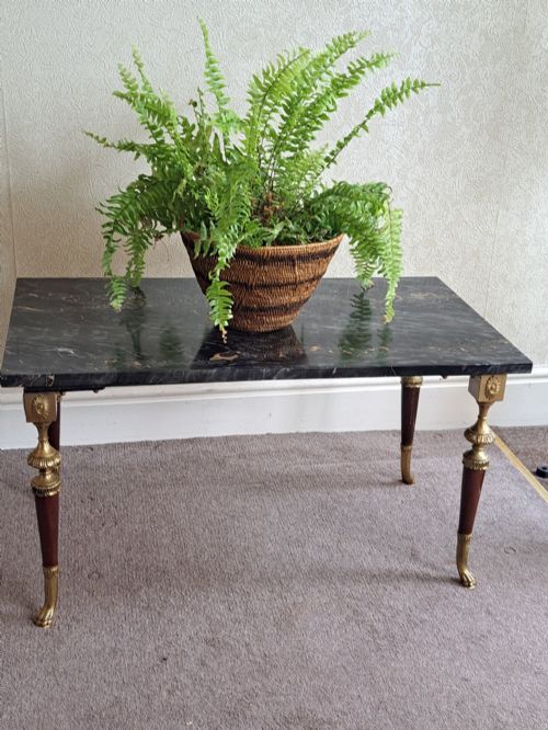 MARBLE TOPPED COFFEE TABLE