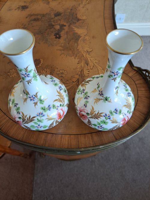 AN ORIGINAL PAIR OF CROWN DERBY BUD VASES - ADDITIONAL PHOTO 9