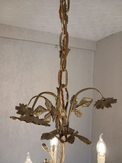 FRENCH BRONZE TOILE CHANDELIER - ADDITIONAL PHOTO 13