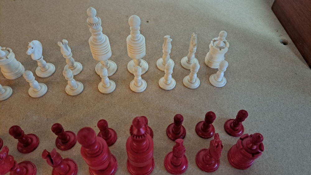 John Barleycorn, bone Chess Set View III