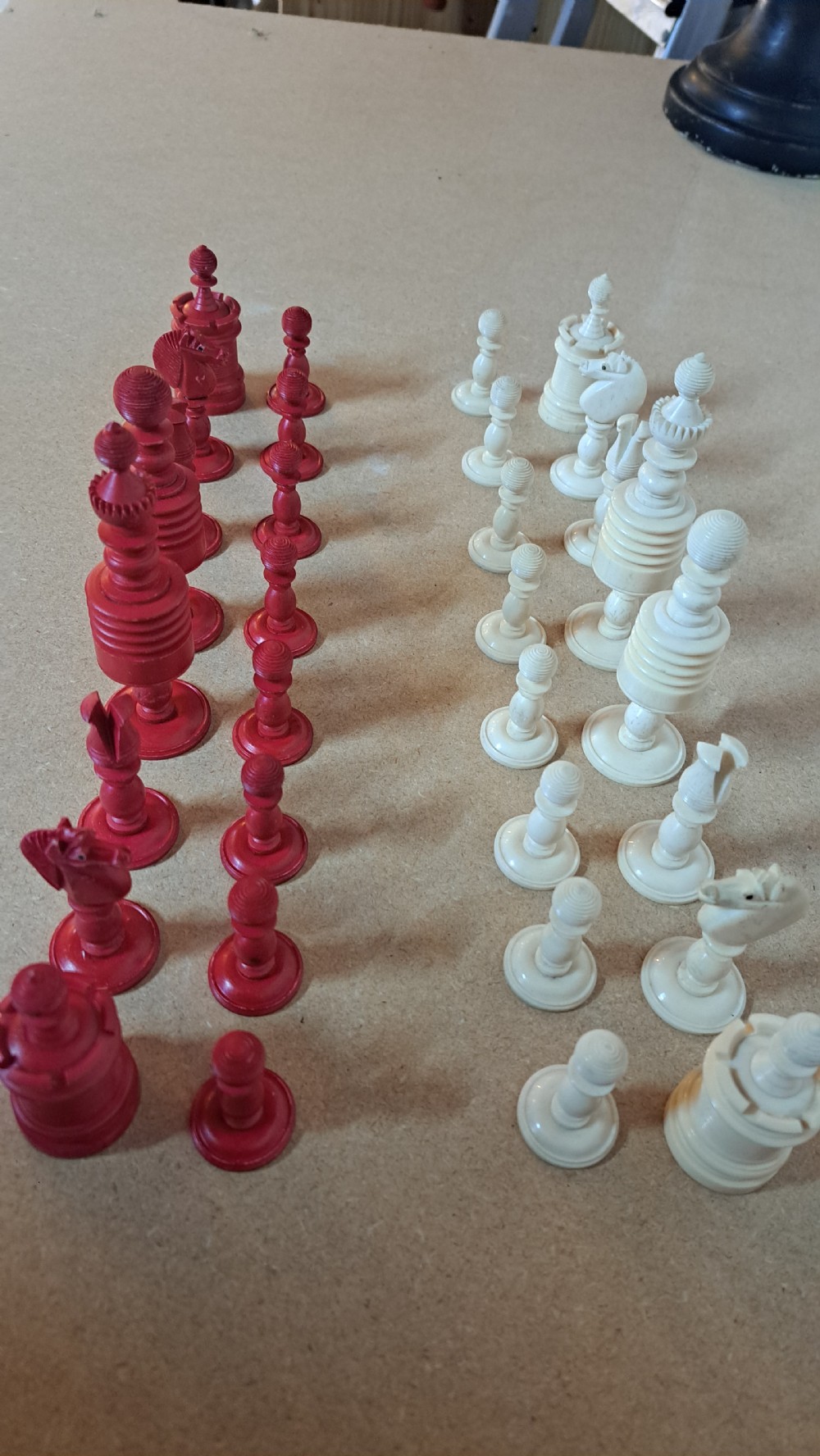 John Barleycorn, bone Chess Set View IX