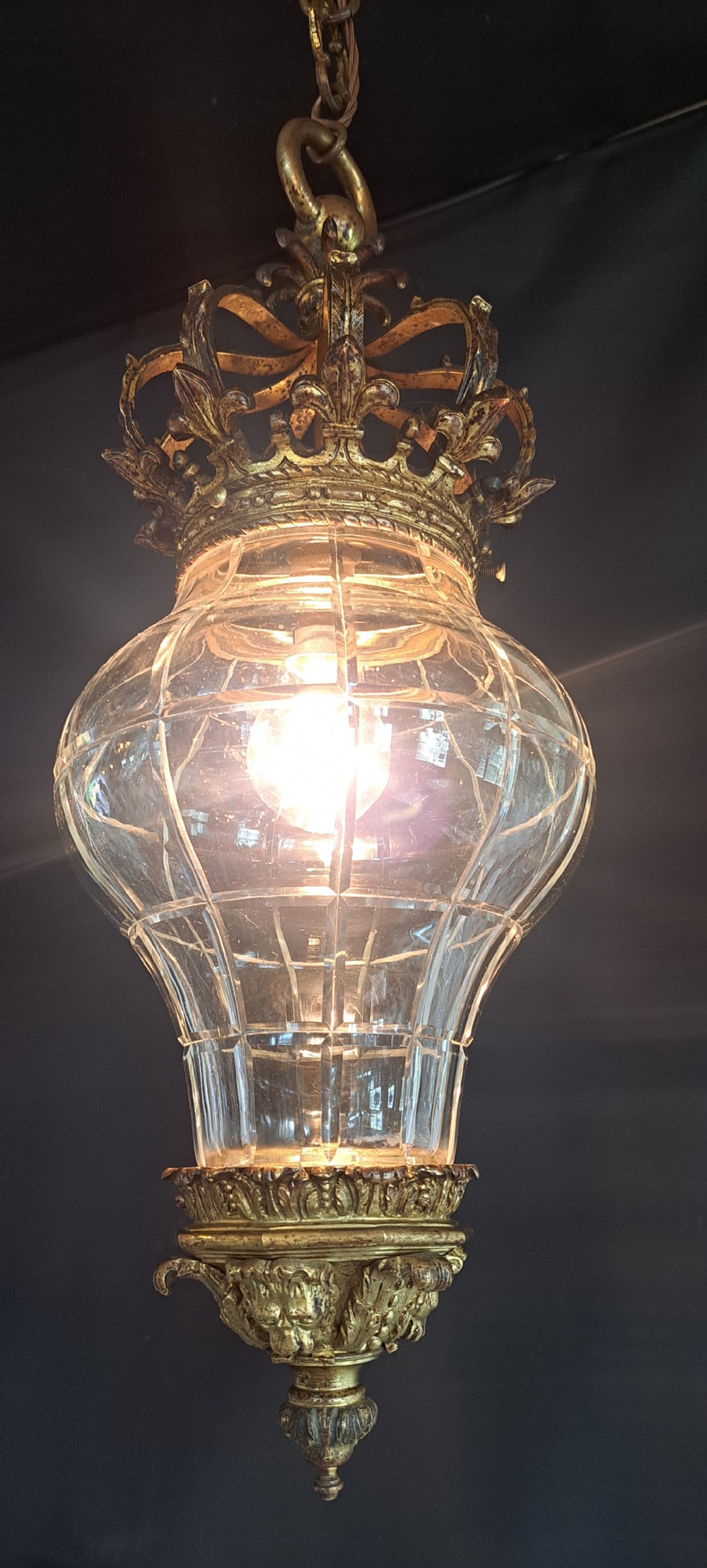 Gold Bronze French Lantern View II