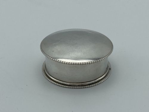 Antique Sterling Silver Pill Pot Snuff Box 1917