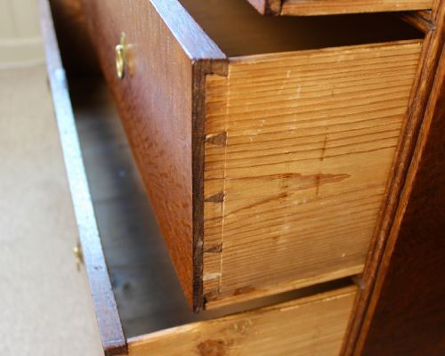 GEORGIAN OAK CHEST OF DRAWERS - ADDITIONAL PHOTO 14
