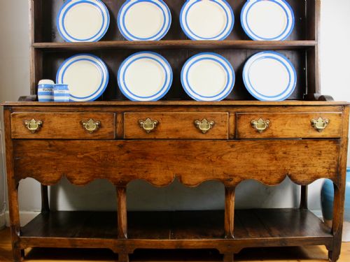 SMALL GEORGIAN WELSH OAK POTBOARD DRESSER - ADDITIONAL PHOTO 1