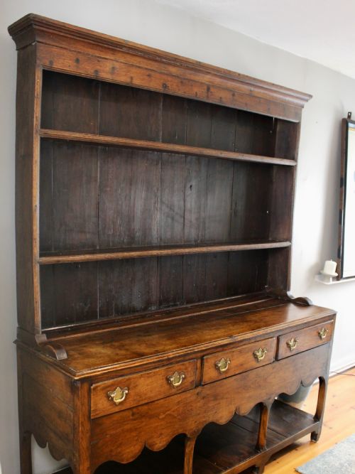 SMALL GEORGIAN WELSH OAK POTBOARD DRESSER - ADDITIONAL PHOTO 3
