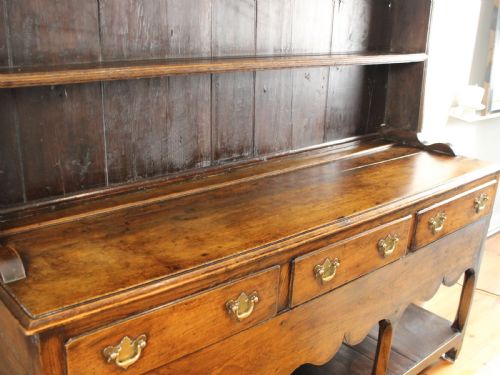 SMALL GEORGIAN WELSH OAK POTBOARD DRESSER - ADDITIONAL PHOTO 6