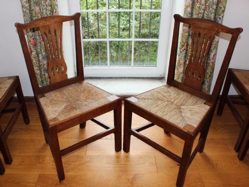 SET OF 8 GEORGE III OAK COUNTRY CHAIRS BY CLARKSON OF WOLVERHAMPTON - ADDITIONAL PHOTO 3