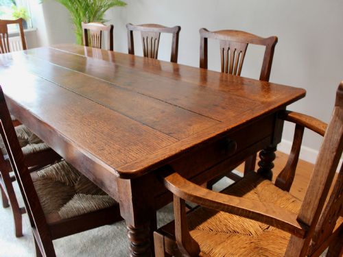 SET OF 8 GEORGE III OAK COUNTRY CHAIRS BY CLARKSON OF WOLVERHAMPTON - ADDITIONAL PHOTO 14
