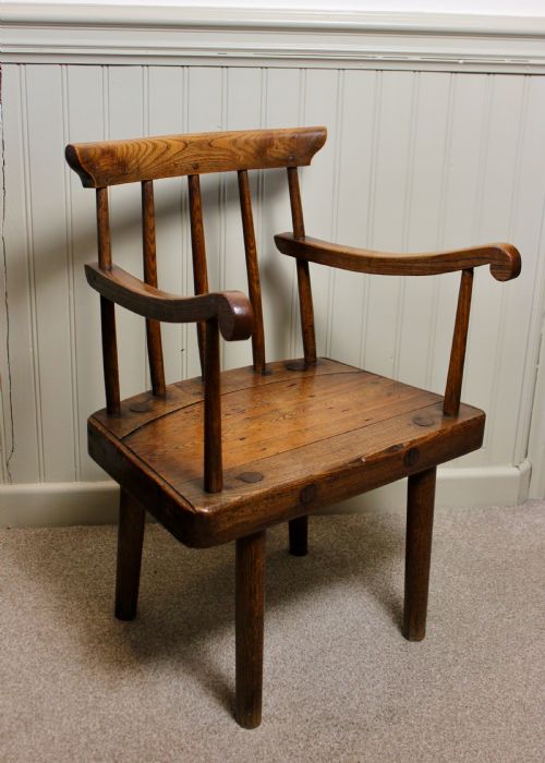 rare primitive irish hedgefamine chair - CATEGORY: ANTIQUE CHAIRS - DATED 19TH CENTURY