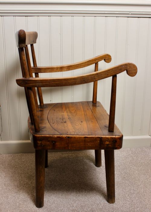 RARE PRIMITIVE IRISH HEDGEFAMINE CHAIR - ADDITIONAL PHOTO 5