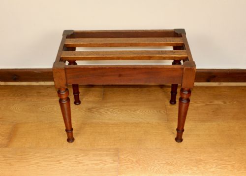 victorian mahogany luggage stand by james shoolbred - CATEGORY: ANTIQUE MISCELLANEOUS - DATED VICTORIAN