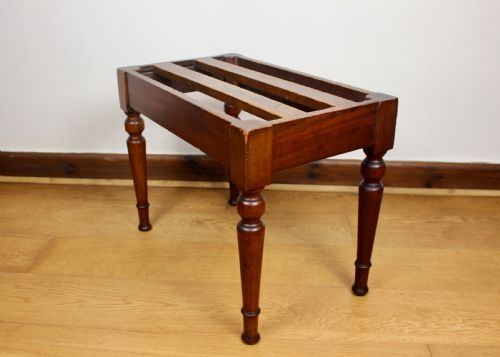 VICTORIAN MAHOGANY LUGGAGE STAND BY JAMES SHOOLBRED - ADDITIONAL PHOTO 3
