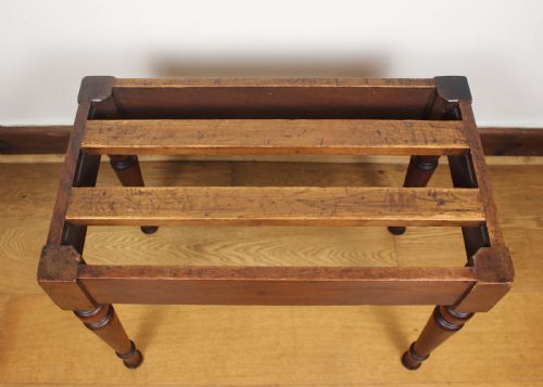 VICTORIAN MAHOGANY LUGGAGE STAND BY JAMES SHOOLBRED - ADDITIONAL PHOTO 6