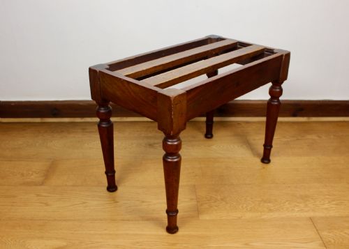 VICTORIAN MAHOGANY LUGGAGE STAND BY JAMES SHOOLBRED - ADDITIONAL PHOTO 8