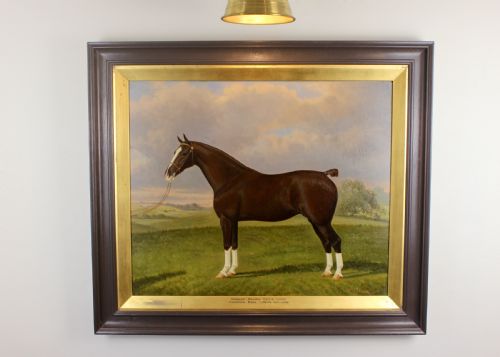 PAIR OF STALLION MARE HACKNEY CHAMPION OIL PAINTINGS BY WA CLARK - ADDITIONAL PHOTO 8