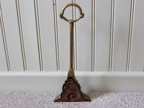 VICTORIAN BRASS DOOR STOP OR PORTER - ADDITIONAL PHOTO 4