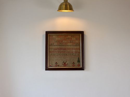 GEORGE IV NEEDLEWORK ALPHABET SAMPLER DATED 1825 - ADDITIONAL PHOTO 1