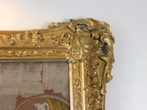 LARGE VICTORIAN GILT FRAMED BERLIN WOOLWORK PICTURE OF PHARAOH'S DREAM - ADDITIONAL PHOTO 5